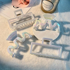 Y2K Laser Hair Claw Shark Claw Ponytail Holder