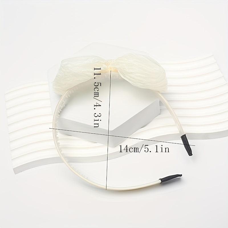 Mesh Bow Hairband for Girls Princess Style Head Buckle