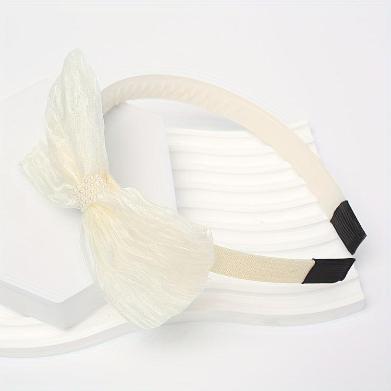 Mesh Bow Hairband for Girls Princess Style Head Buckle