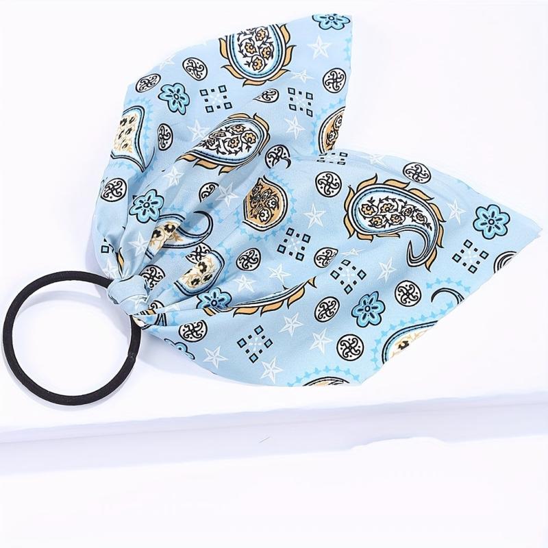5pcs Boho Style Hair Tie Bow Streamer Hair Accessories