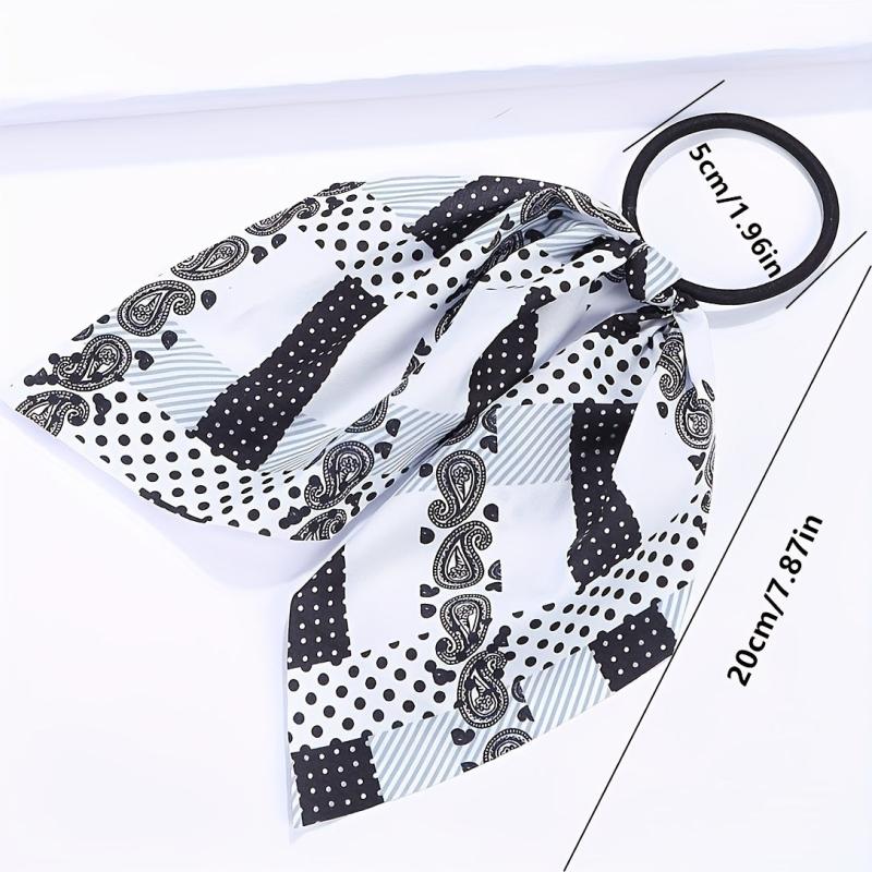 5pcs Boho Style Hair Tie Bow Streamer Hair Accessories