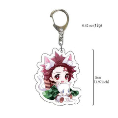Animation Keychain Two sided Acrylic Pendant Keyring