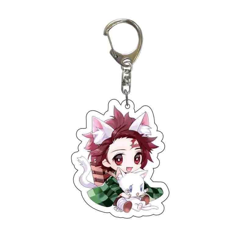 Animation Keychain Two sided Acrylic Pendant Keyring
