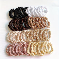 48pcs Silky Scrunchies Hair Tie Elastic Ponytail Holder Hair Accessories