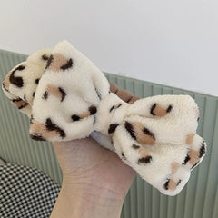 Leopard Plush Headband Hair Accessories