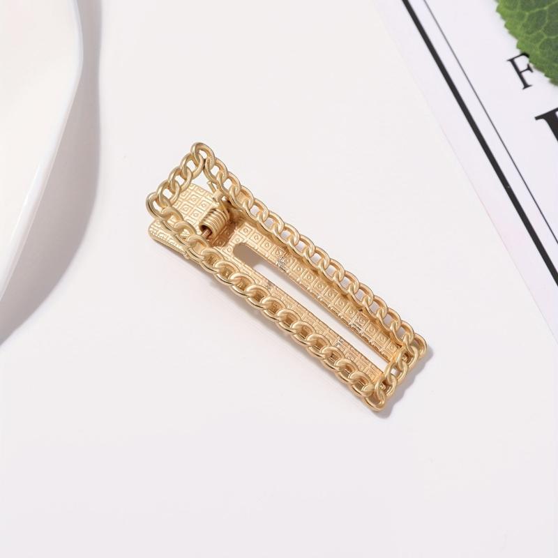 1pcs Chain Hair Clips Hollow Vintage Hair Clips All Match Hair Barrettes