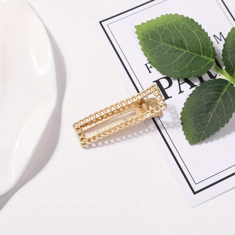 1pcs Chain Hair Clips Hollow Vintage Hair Clips All Match Hair Barrettes