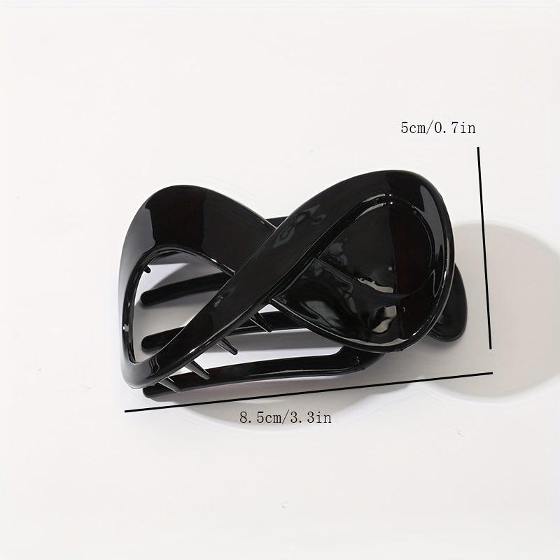 2pcs French Curved Hair Clip Large Duck Billed Clip Ponytail Holder Clip