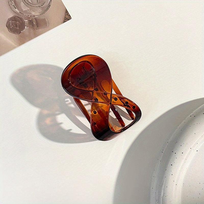 2pcs French Curved Hair Clip Large Duck Billed Clip Ponytail Holder Clip
