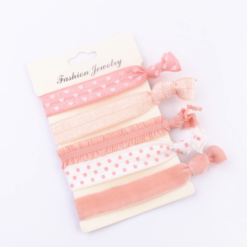 Colorful Ribbon Hair Tie Knotted Hair Rope Elastic Ponytail Holder Accessories