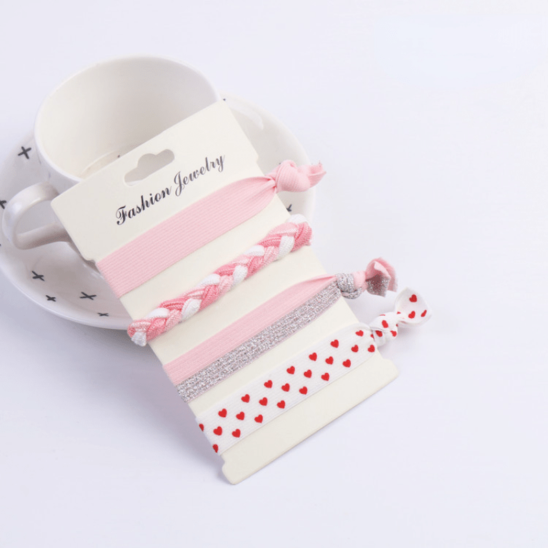 Colorful Ribbon Hair Tie Knotted Hair Rope Elastic Ponytail Holder Accessories