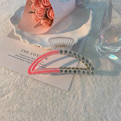 Acrylic Block Hair Claw Clip Summer Banana Clip Jaw Clamp Clip