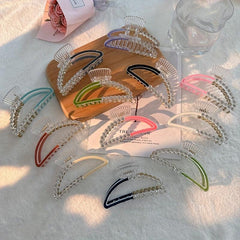 Acrylic Block Hair Claw Clip Summer Banana Clip Jaw Clamp Clip