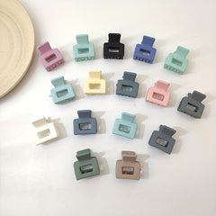 8pcs Small Solid Hair Claw Rectangle Hair Claw for Women Girls