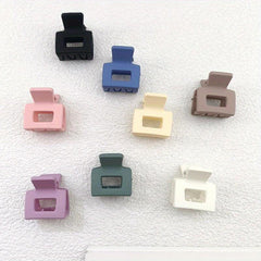 8pcs Small Solid Hair Claw Rectangle Hair Claw for Women Girls