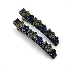 Colorful Rhinestone Braids Clip for Hair Bangs