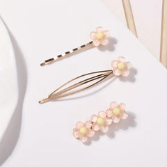 3pcs Flower Hair Clip Bobby Pin Side Clip Bangs Clip Floral Hair Accessories