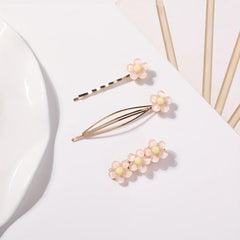 3pcs Flower Hair Clip Bobby Pin Side Clip Bangs Clip Floral Hair Accessories
