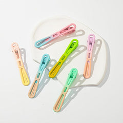 6pcs Multicolor Bow Hair Clip Gradient Barrette Hairpin