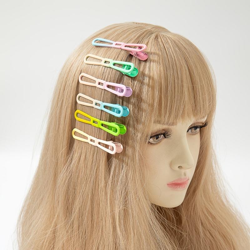 6pcs Multicolor Bow Hair Clip Gradient Barrette Hairpin