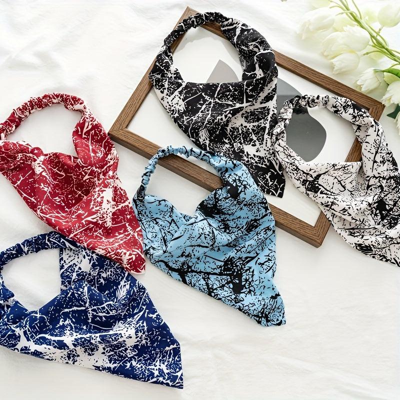 Boho Style Hair Scarf Floral Triangular Scarf Hair Band
