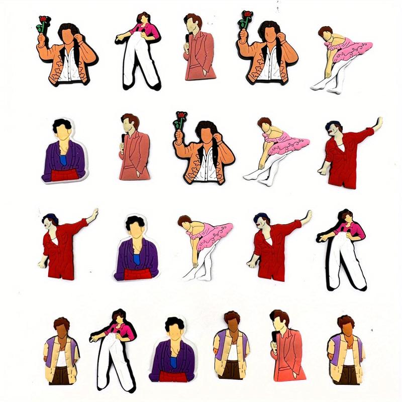 21pcs Singer Shoe Charms Bracelet Wristband Charms Party Charms Accessories