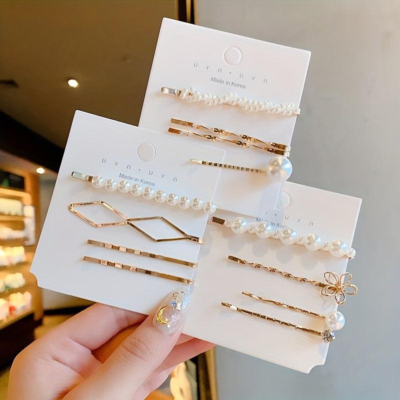 Faux Pearl Hair Clip Side Bobby Pin Bangs Clip Head Jewelry