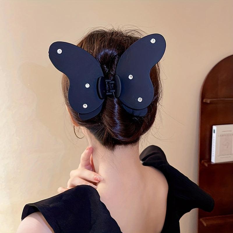 Butterfly Rhinestone Hair Claw for Women Girls