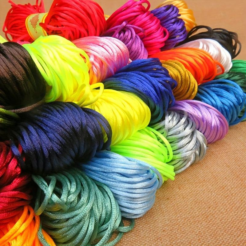 18m 708inch Chinese Knot Rope Line 7 Handwoven Rope Red String Bracelet