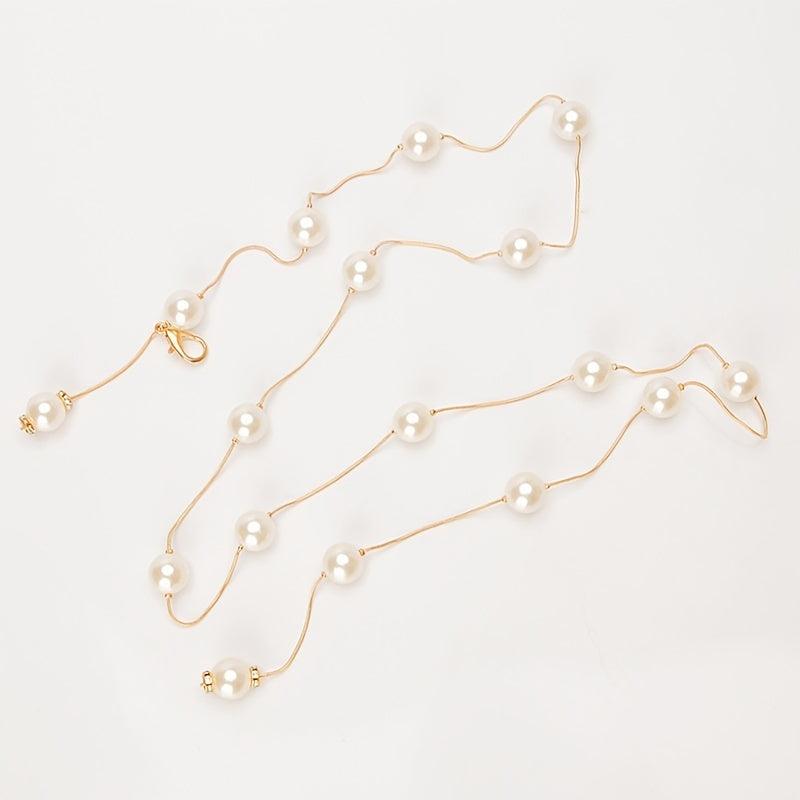 Faux Pearl Bridal Belt Wedding Dress Waist Chain Sash Belt