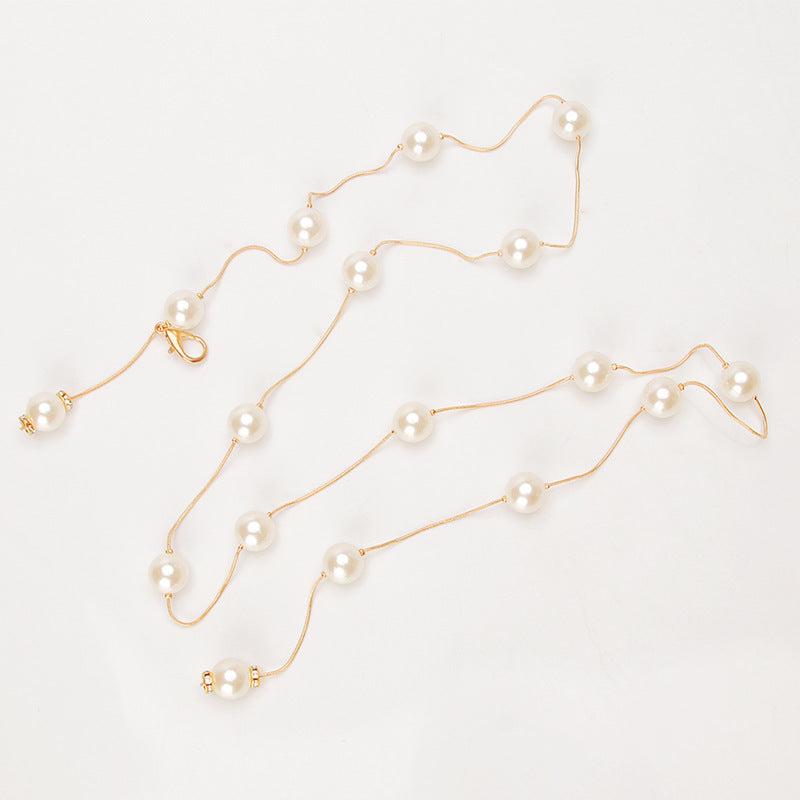 Faux Pearl Bridal Belt Wedding Dress Waist Chain Sash Belt