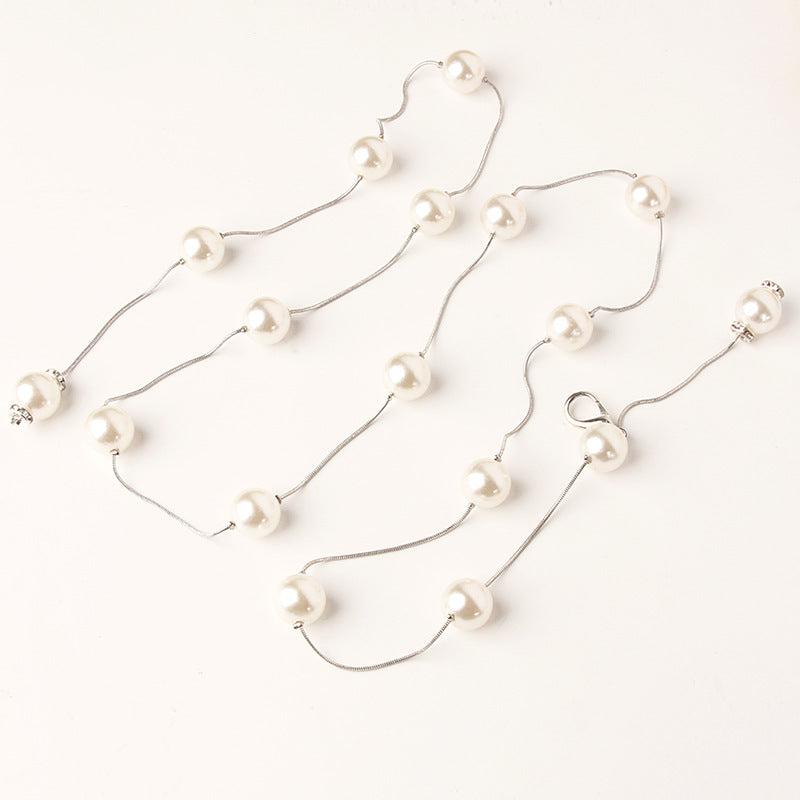 Faux Pearl Bridal Belt Wedding Dress Waist Chain Sash Belt