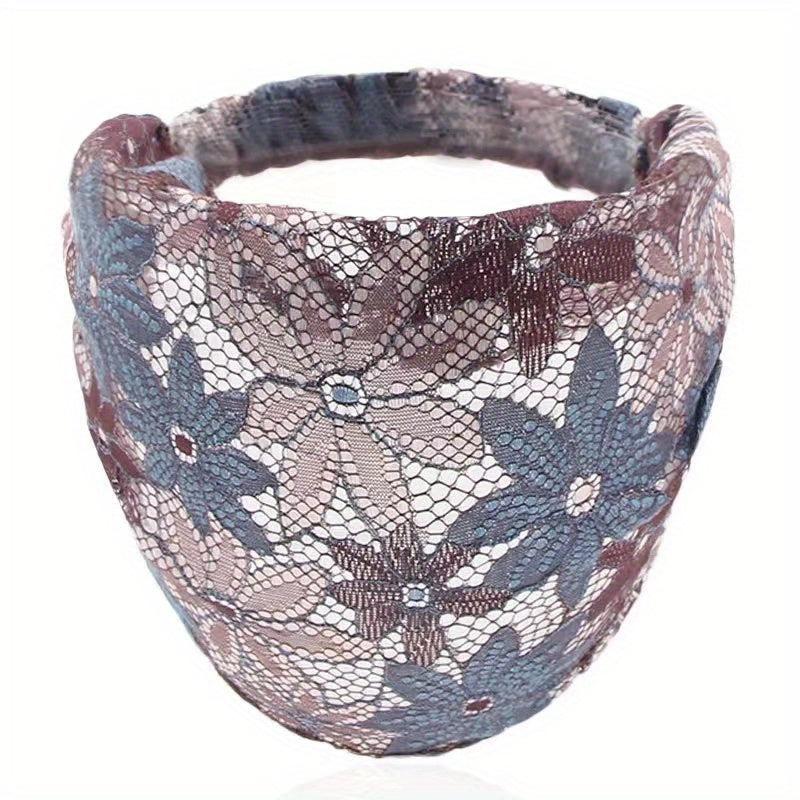 Floral Lace Headband Wide Brim Sports Turban Hair Band