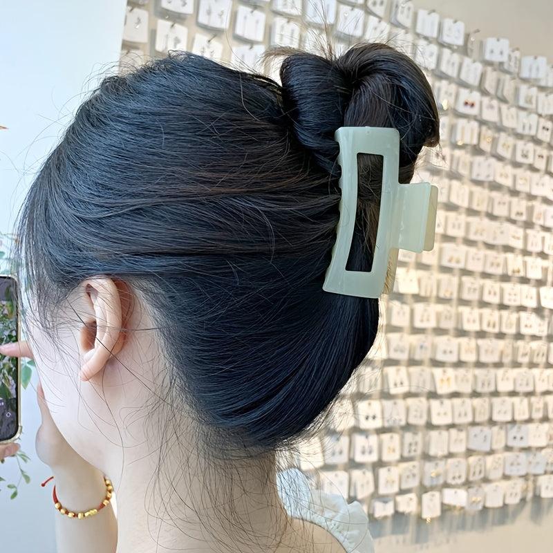 Acrylic Hair Claw Solid Jaw Claw Ponytail Holder Hair Accessories