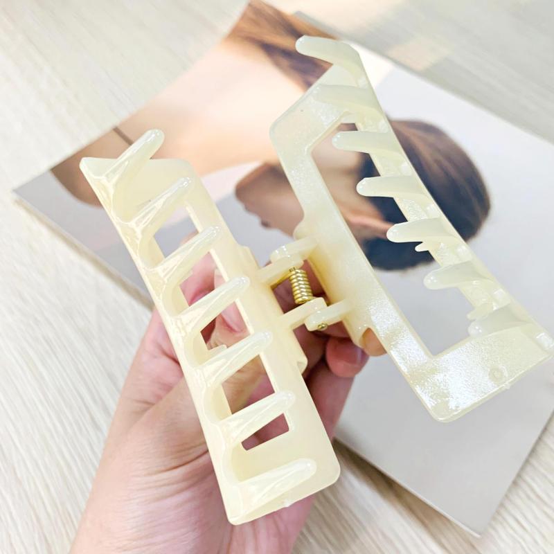 Acrylic Hair Claw Solid Jaw Claw Ponytail Holder Hair Accessories