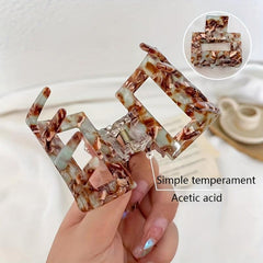 Acetic Acid Hair Claw Square Large Shark Claw Ponytail Holder Hair Accessories