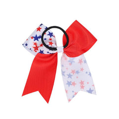 American Flag Hair Tie Ribbon Bow Hair Rope Ponytail Holder Hair Accessory