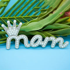 10pcs Pearl Rhinestone Stickers Clothing Bag Patches Non-woven Decor