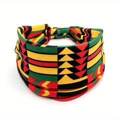 Geometric Print Boho Headband Elastic Hair Band Yoga Sport Head Wrap