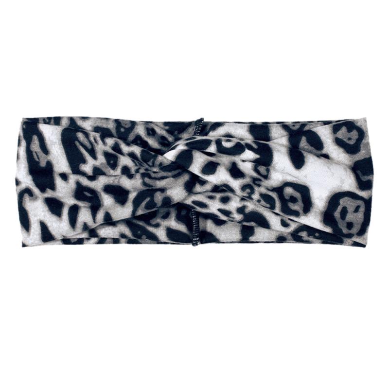 Leopard Print Knot Boho Headbands For Women Wide Sweatbands Hair Accessories