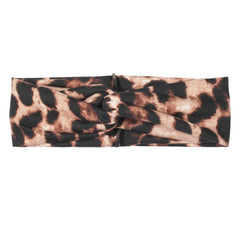 Leopard Print Knot Boho Headbands For Women Wide Sweatbands Hair Accessories