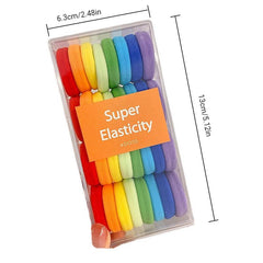 32pcs Minimalist Solid Hair Tie Elastic Polyester Hair Rope Bohemia Style
