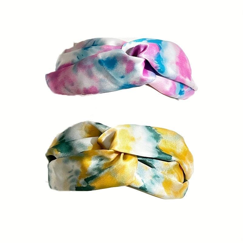 Y2K Tie Dye Headband Criss Cross Sweet Hair Accessories