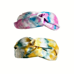 Y2K Tie Dye Headband Criss Cross Sweet Hair Accessories
