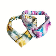 Y2K Tie Dye Headband Criss Cross Sweet Hair Accessories