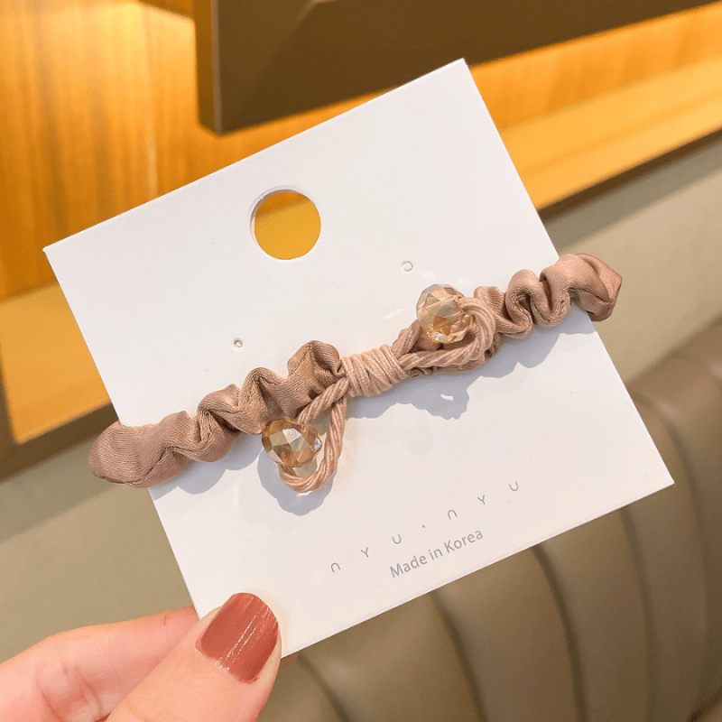 Crystal Hair Ring Solid Hair Rope Women's Hair Accessories