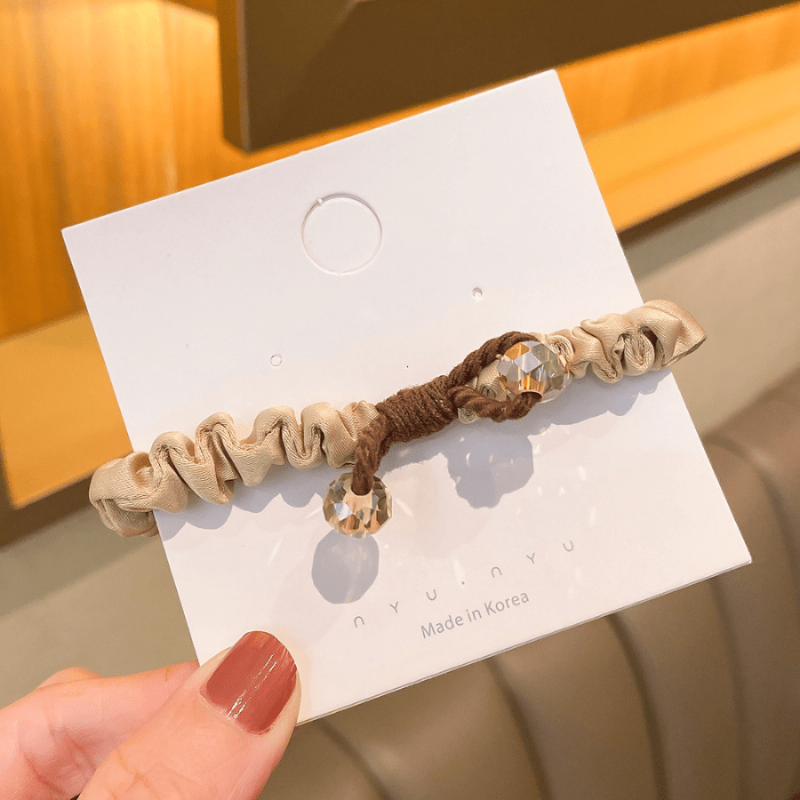 Crystal Hair Ring Solid Hair Rope Women's Hair Accessories