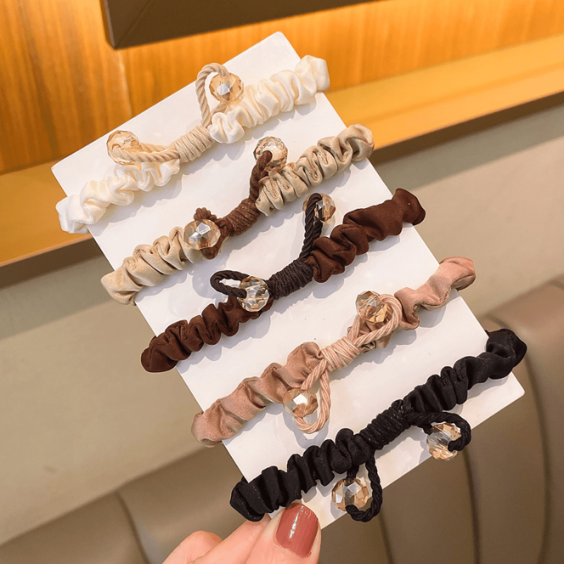 Crystal Hair Ring Solid Hair Rope Women's Hair Accessories