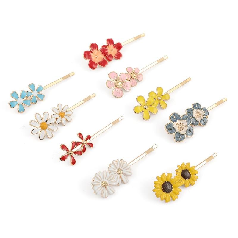 Sunflower and Daisy Hair Pins Set