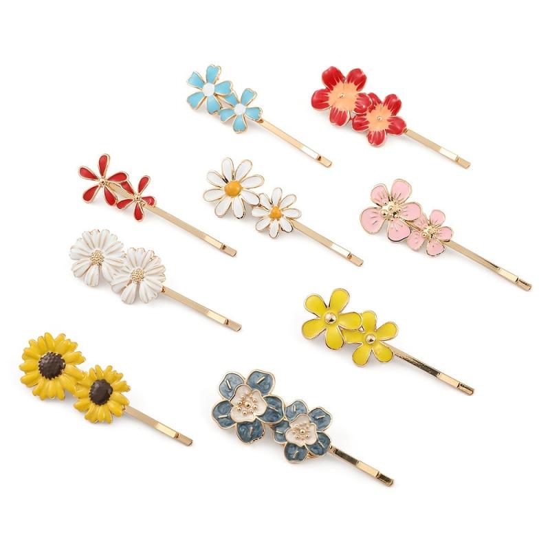 Sunflower and Daisy Hair Pins Set